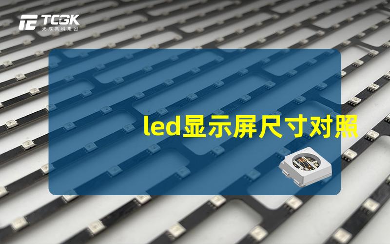 led显示屏尺寸对照表全面了解不同尺寸的选择